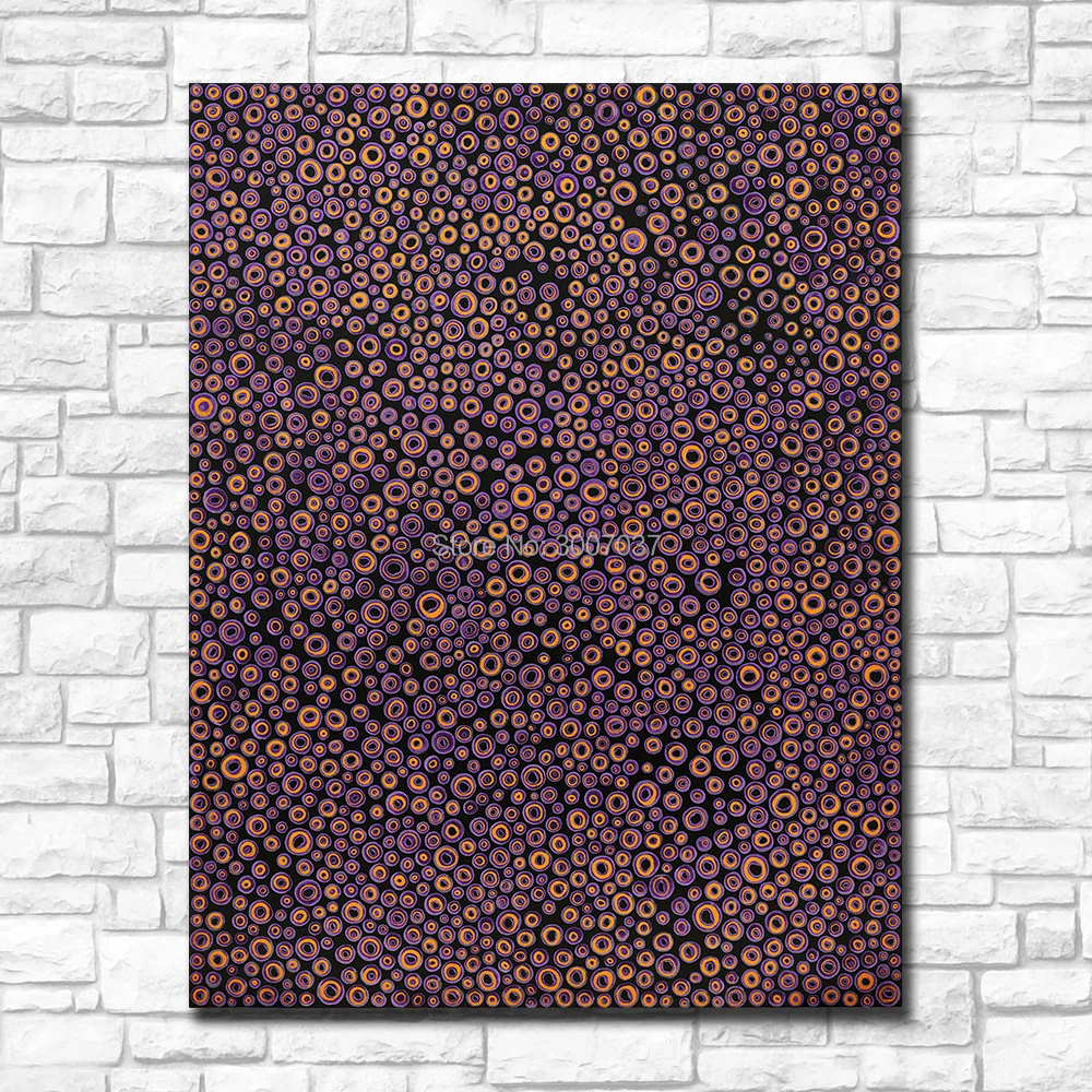 

Handmade Oil Painting Wall painting Yayoi Kusama Infinity Double Dots Home Decorative Wall Art Picture For Living Room Painting