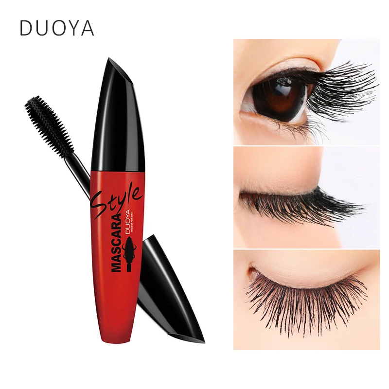 Чёрная тушь водостойкая для ресниц. Производитель: DUOYA Корея|fiber lash mascara|3d fiber