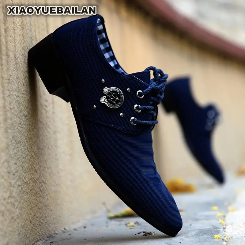 Мужская обувь на весну 2018 новый тренд для отдыха парусиновая дышащая с острым