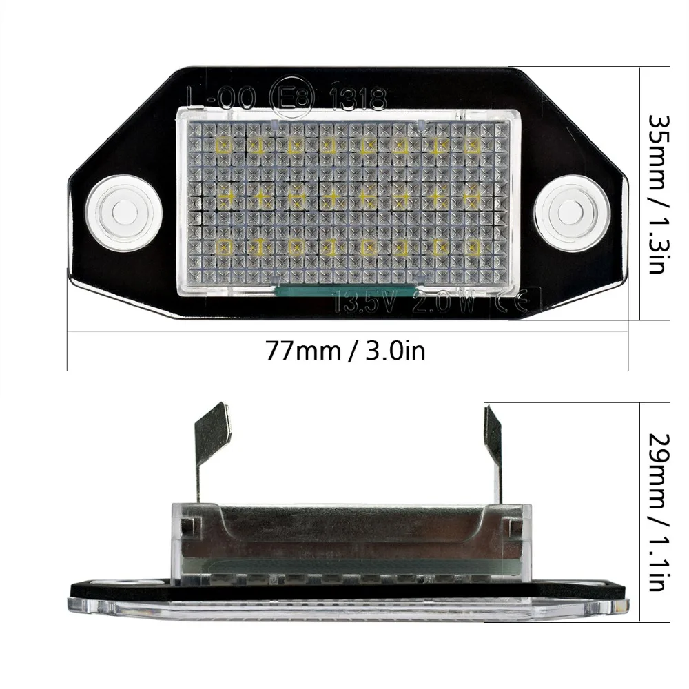 2 шт. автомобиля светодиодный номерной знак светильник 12V для Ford Mondeo Mk3 авто задний