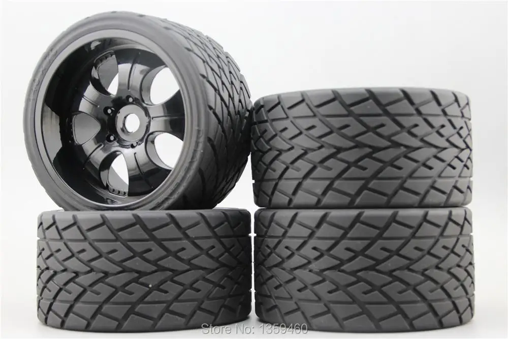 4 шт. RC 1/8 Monster Truck On Road колеса и набор шин для HPI Traxxas 17 мм металлическая ступица 26411