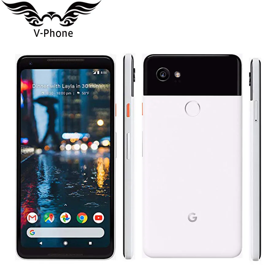 Мобильный телефон Google Pixel 2 XL, 6 дюймов, версия ЕС, 4 Гб, 128 ГБ, Восьмиядерный процессор Snapdragon 835, отпечаток пальца, 4G, LTE, NFC