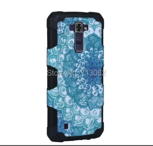 2 в 1 Мандала с цветами раньше для LG K7 k10 G5 жесткий и мягкий резиновый Гибридный