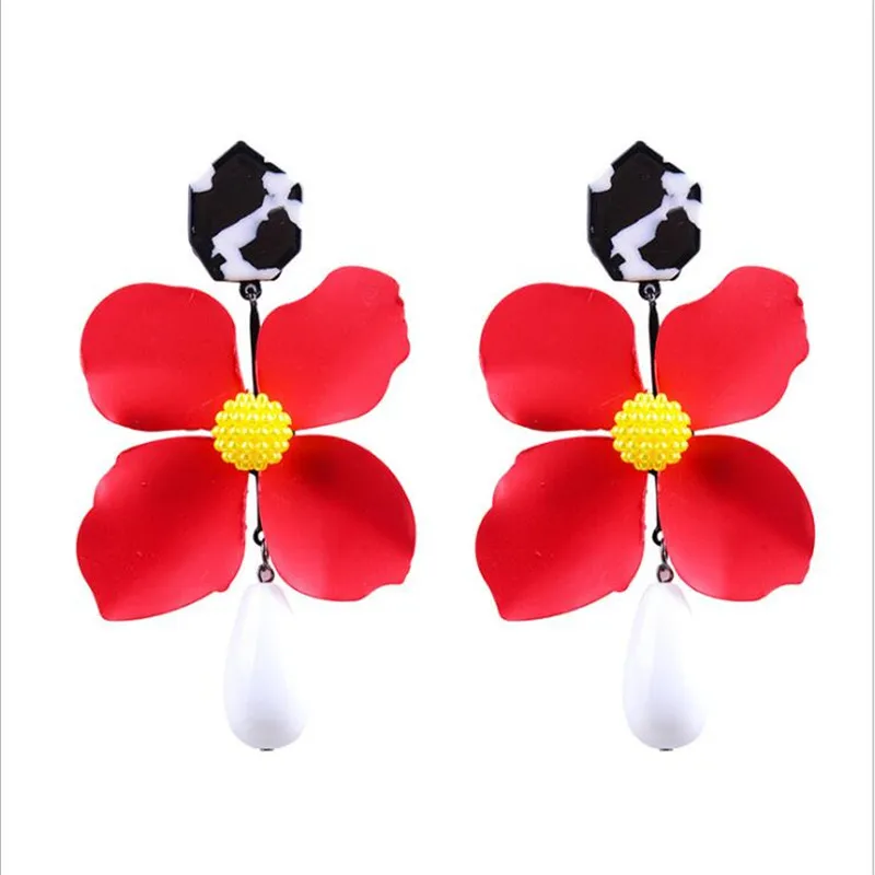 Женские серьги-подвески в виде цветов | Украшения и аксессуары
