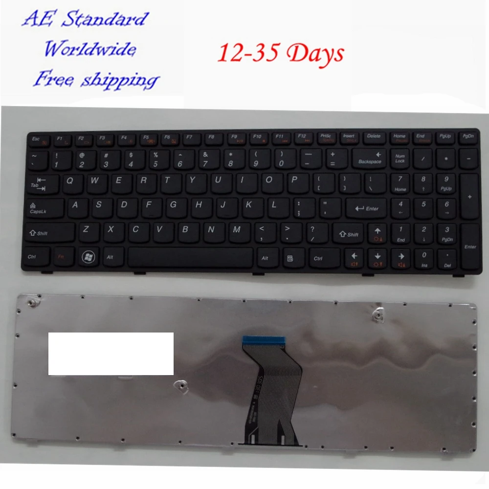 Черная клавиатура для ноутбука Lenovo V570 V575 Z570 Z575 B570 B570E V580 V580C B570G B575 B575E B590 B590A США|laptop