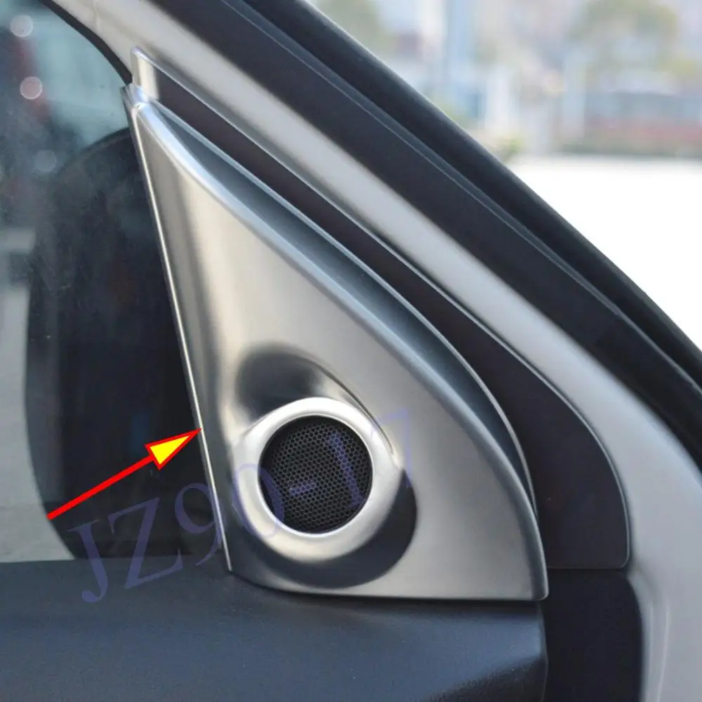 2Pcs ABS Chrome Car modeling Inner Front Door A Pillar Speakers Cover Trim Fit For Mitsubishi Outlander Accessories 2015 - 2019 |