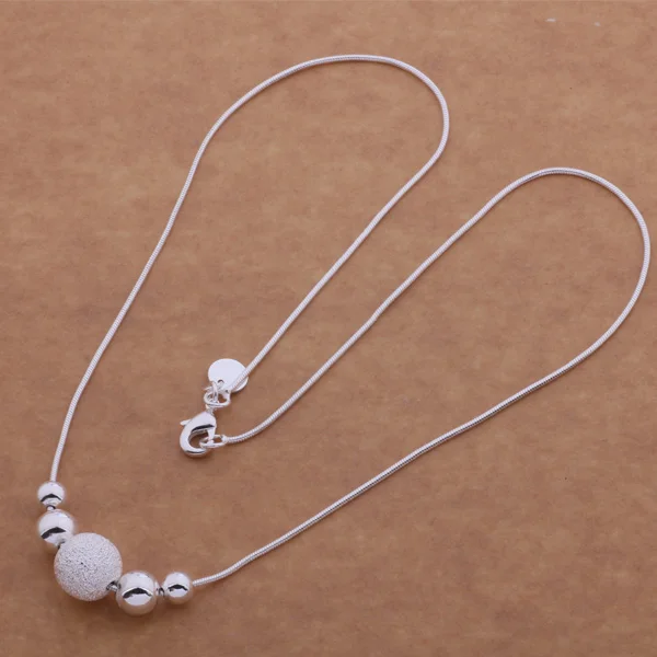 Женское серебряное ожерелье с 5 бусинами AN540 925|silver plated necklace|fashion necklacenecklace fashion |