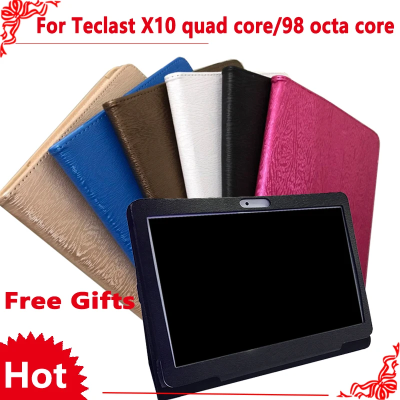 

Чехол-подставка из искусственной кожи для Teclast X10 quad core / 98 octa core 10,1 "защитный чехол + бесплатная пленка для экрана подарки