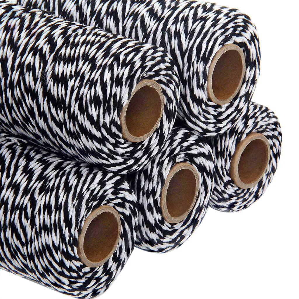 Двухцветные хлопковые плетеные веревки ручной работы аксессуары для кантри