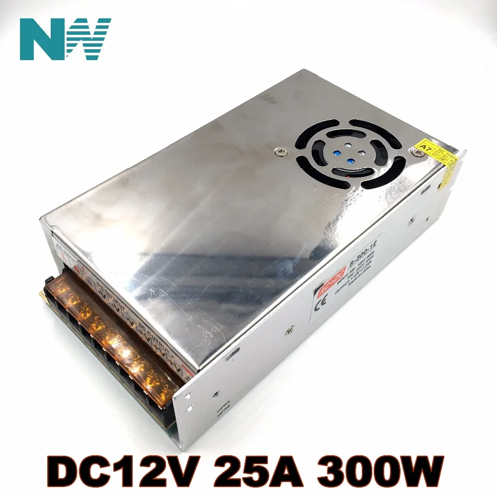 Светодиодный драйвер AC110V 220V к DC12V 25A 300W импульсный источник питания адаптер для