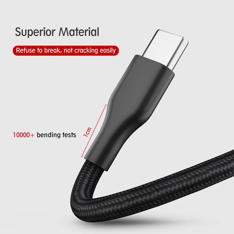 Кабель ROCK USB Type C для Huawei P20 pro P10 usb-кабель зарядки и передачи данных Samsung Galaxy S9 S8 One plus