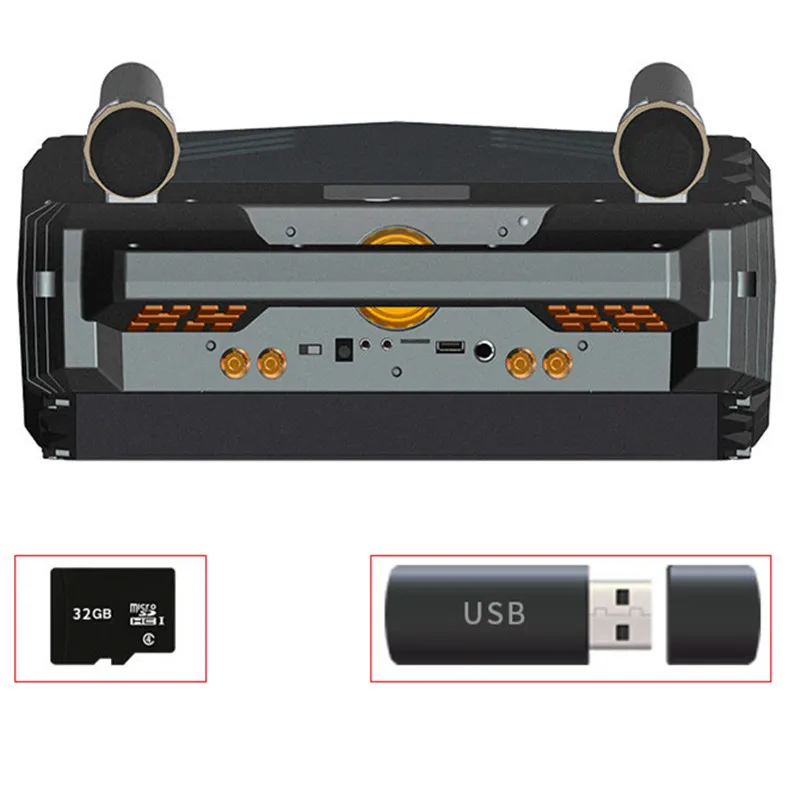 Bluetooth Колонка высокой мощности портативный видеоплеер mp3 плеер HD экран уличная