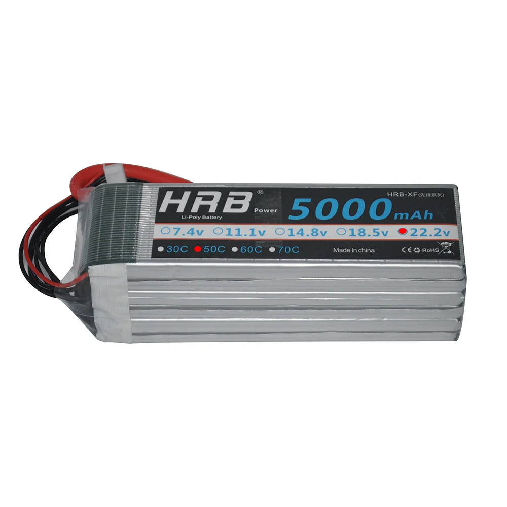 Аккумулятор HRB RC Lipo 6S 22 2 в 5000 мАч 50C Max 100C для радиоуправляемого квадрокоптера