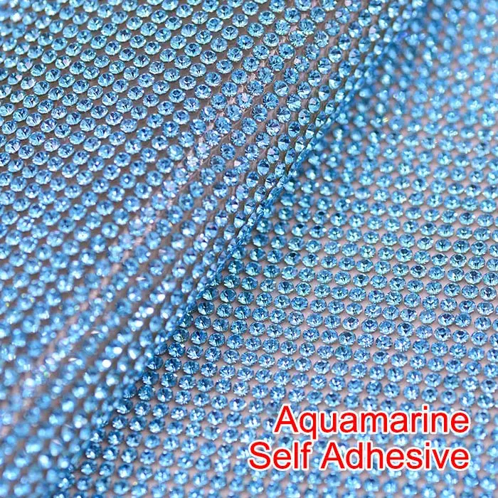 Aquamarine JUNAO 24*40 см самоклеющаяся стеклянная отделка горного хрусталя ткань лист кристалл наклейки алмазная сетка аппликация из страз для ювелирных изделий - Цвет: Aquamarine