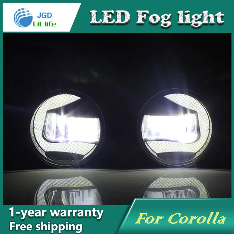 Супер белые светодиодные дневные ходовые огни чехол для Toyota Corolla 2009 2013 Drl свет бар