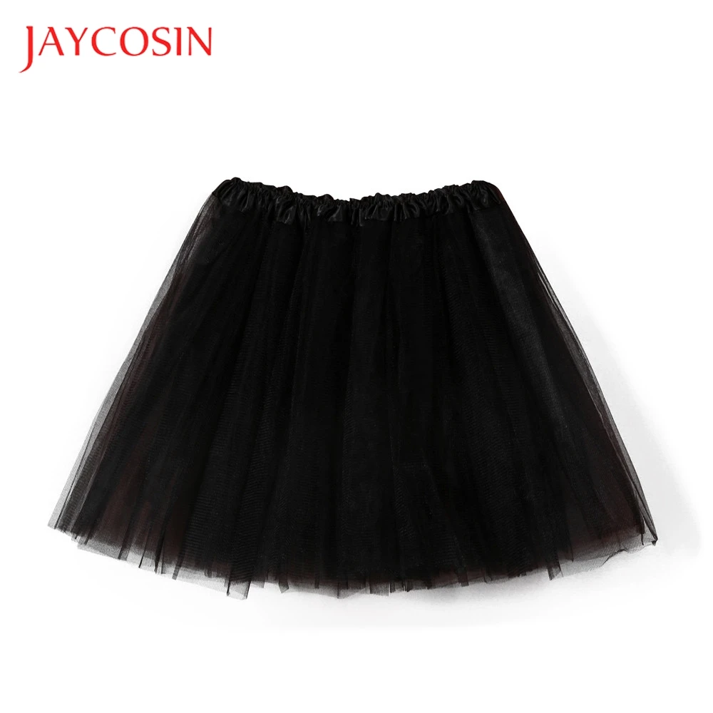 Женская короткая юбка из плиссированной газовой ткани JAYCOSIN Однотонная