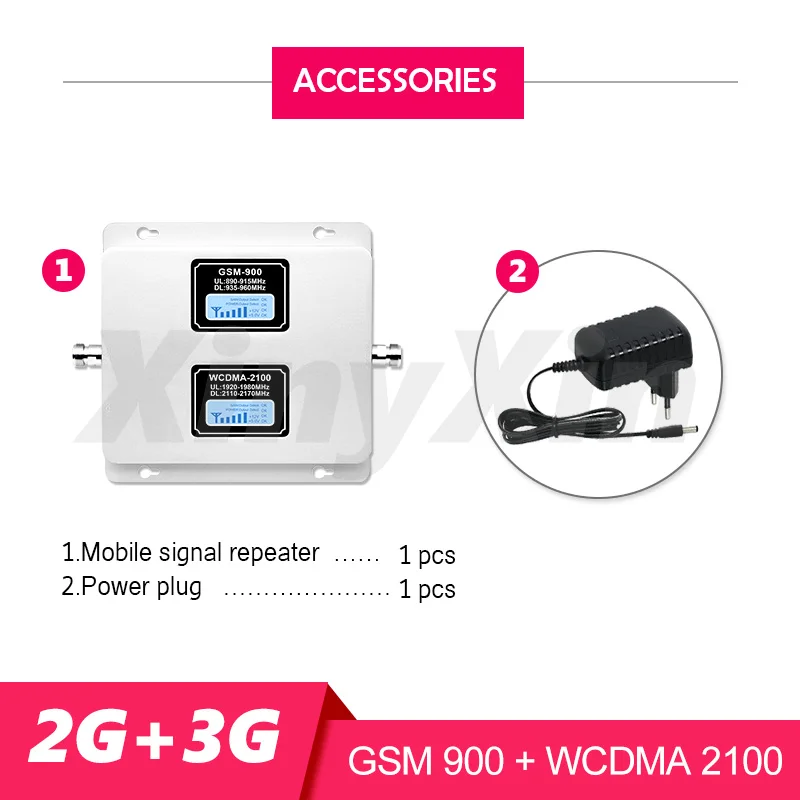 Усиление 70dB 2G 3G Мобильный усилитель сигнала UMTS GSM 900mhz WCDMA 2100 mhz повторитель для