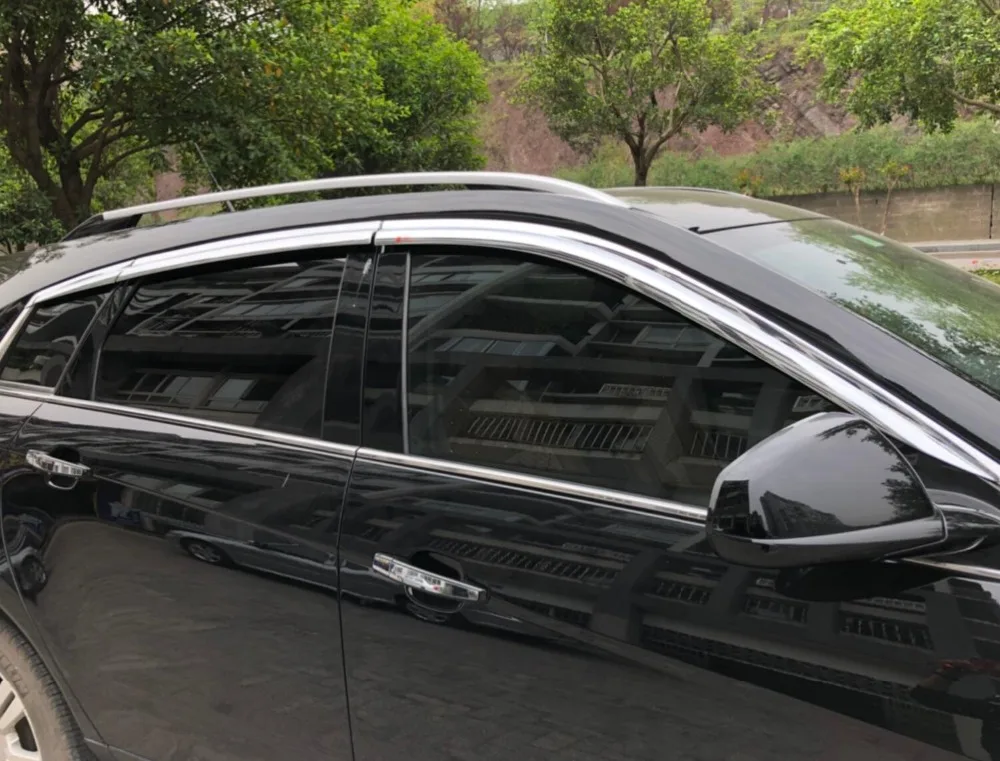 

ABS Chrome plastic Window Visor Vent Shades Sun Rain Guard car accessories for Cadillac SRX 2010 2011 2012 2013-2015 car styling