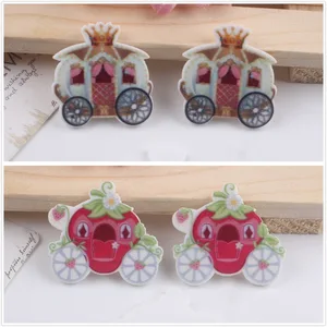 10 шт.лот плоская задняя Смола плоская Тыква тележка Клубничная тележка кабошоны из смолы