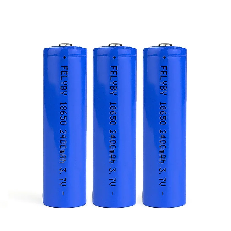 3PCS FELYBY pila 18650 3,7 v Перезаряжаемый Аккумулятор au lithium accu 18650 Аккумулятор для laserpen бренд Высокое качество 2400mAh - Цвет: 3PCS