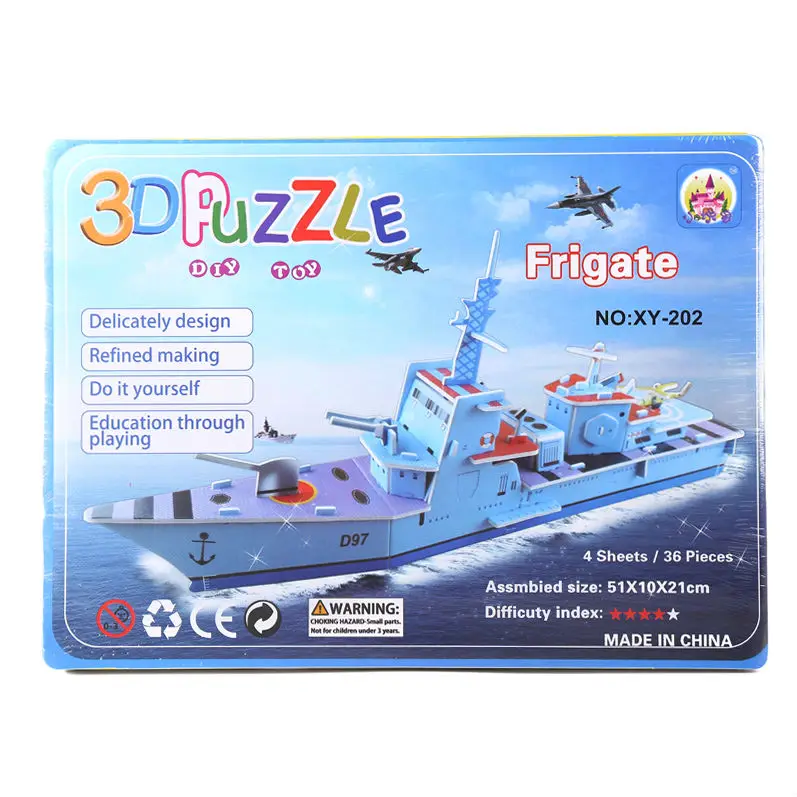 3D Бумага KT паззлы для детей взрослых игр игрушки Детские развивающие puzles фрегат 36