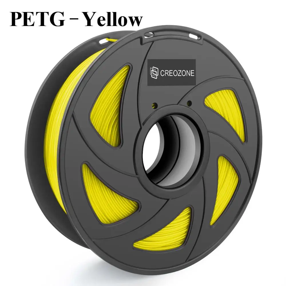 CREOZONE Высококачественная брендовая нить для 3d принтера 1,75 1 кг PLA ABS дерево TPU PetG PP PC Металлические Пластиковые Нити материалы для RepRap - Цвет: PETG Yellow