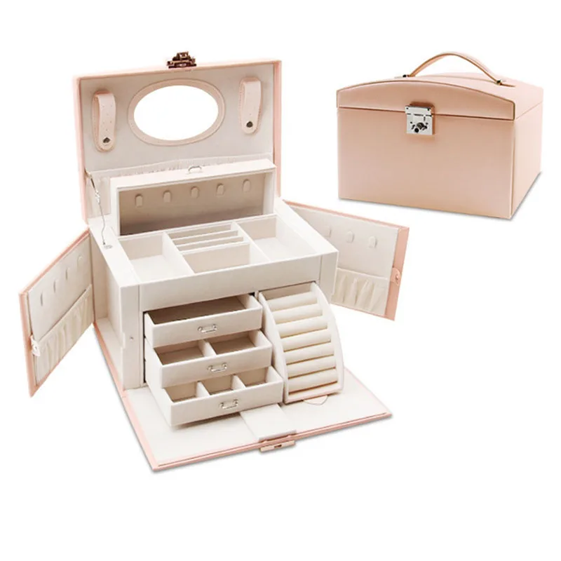 Large Capacity Cosmetics Storage Box Travel Portable Storage Box Cosmetic Tools Beauty Nail Fashion Makeup Organizer Case