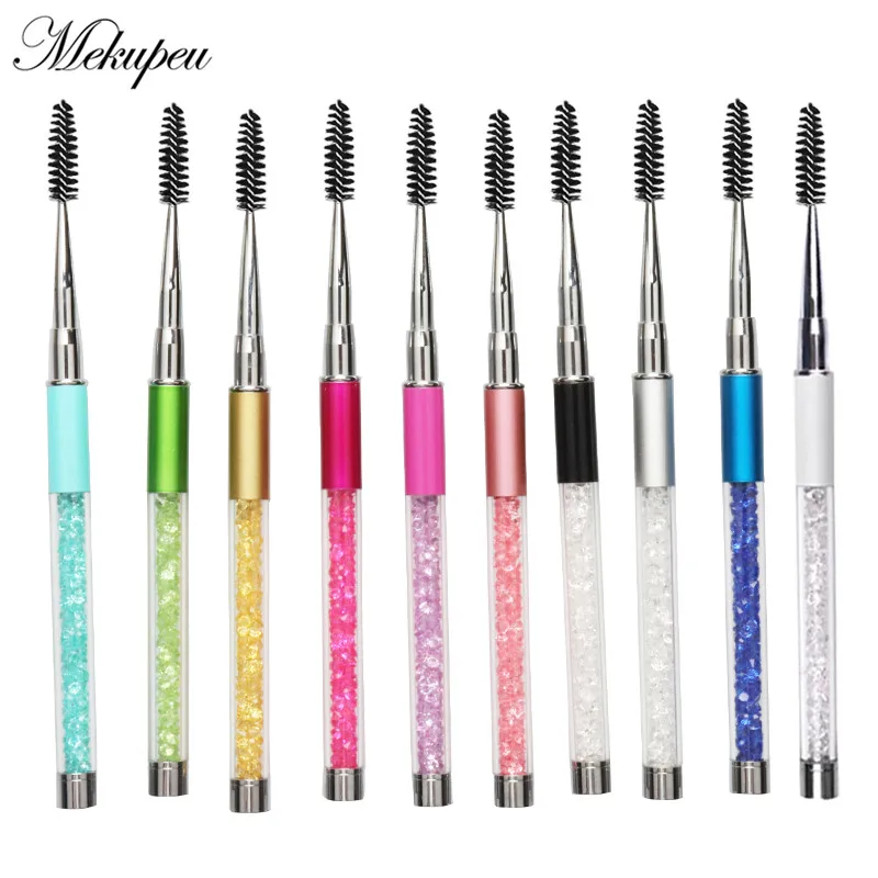 Набор нейлоновых кистей для наращивания ресниц с разноцветной ручкой |