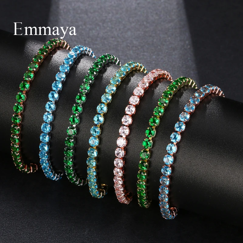 Бренд Emmaya 7 цветов модный роскошный браслет из искусственных циркониевых бусин