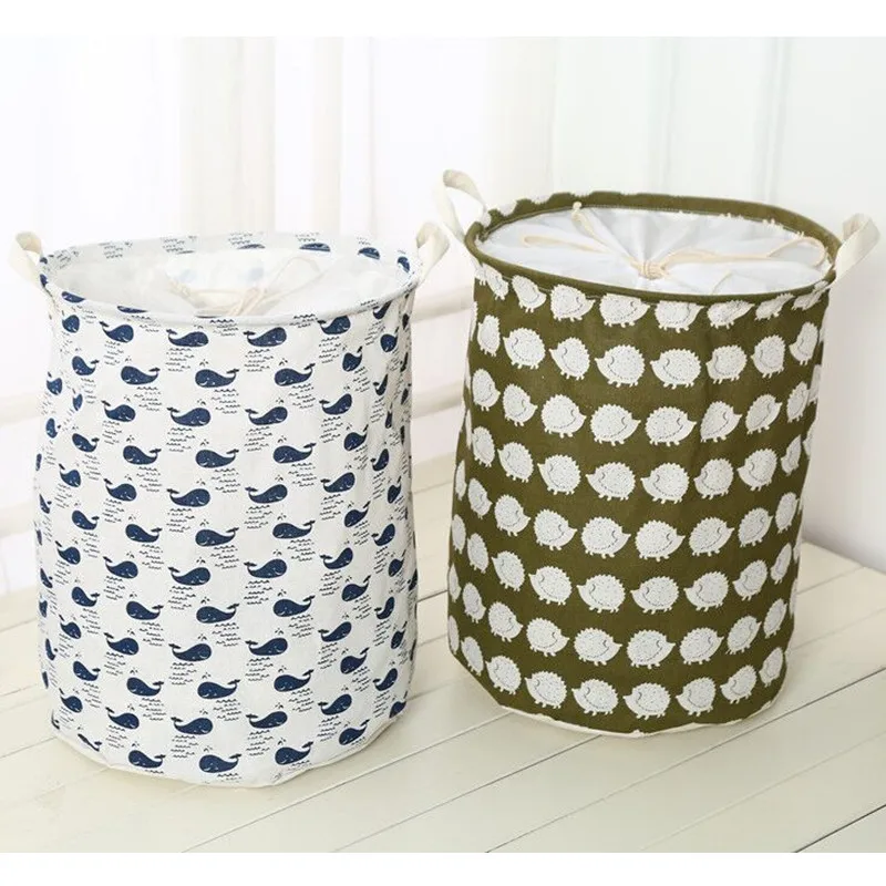 Складная Прачечная корзина 35*45 см хлопок белье Органайзер складывающийся для