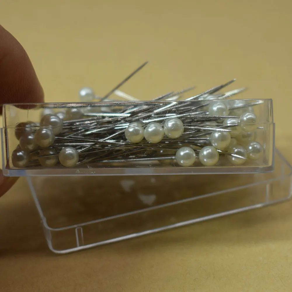 

100PCS Round Pearl Head Dressmaking Pins Weddings Corsage Florists Sewing Pin Mixed Color Accessories Dressmaking Pins