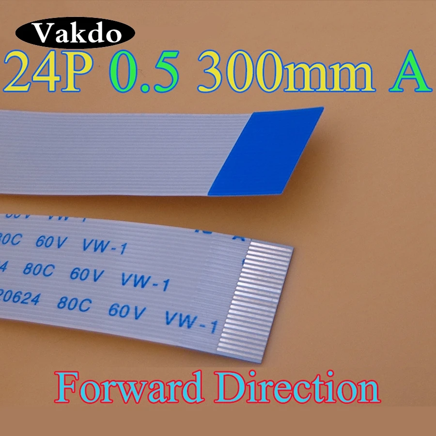 2 100 шт./лот 24pin 24 p FFC FPC плоский гибкий кабель 0 5 мм шаг pin длина вперед 300 ширина 12