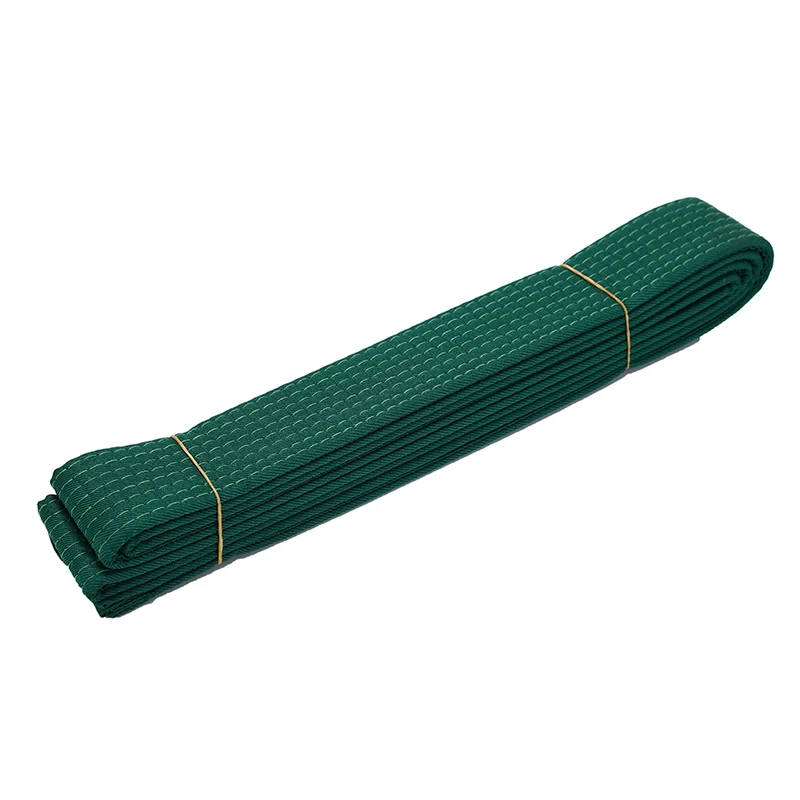 GREEN Тхэквондо пояс для боевых искусств каратэ, дзюдо Форма Пояс 220 см - Цвет: GREEN