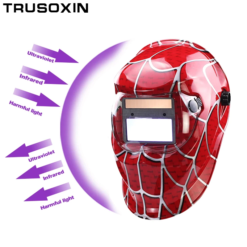 Шлем сварочный с автозатемнением на солнечной батарее цветная маска для сварки