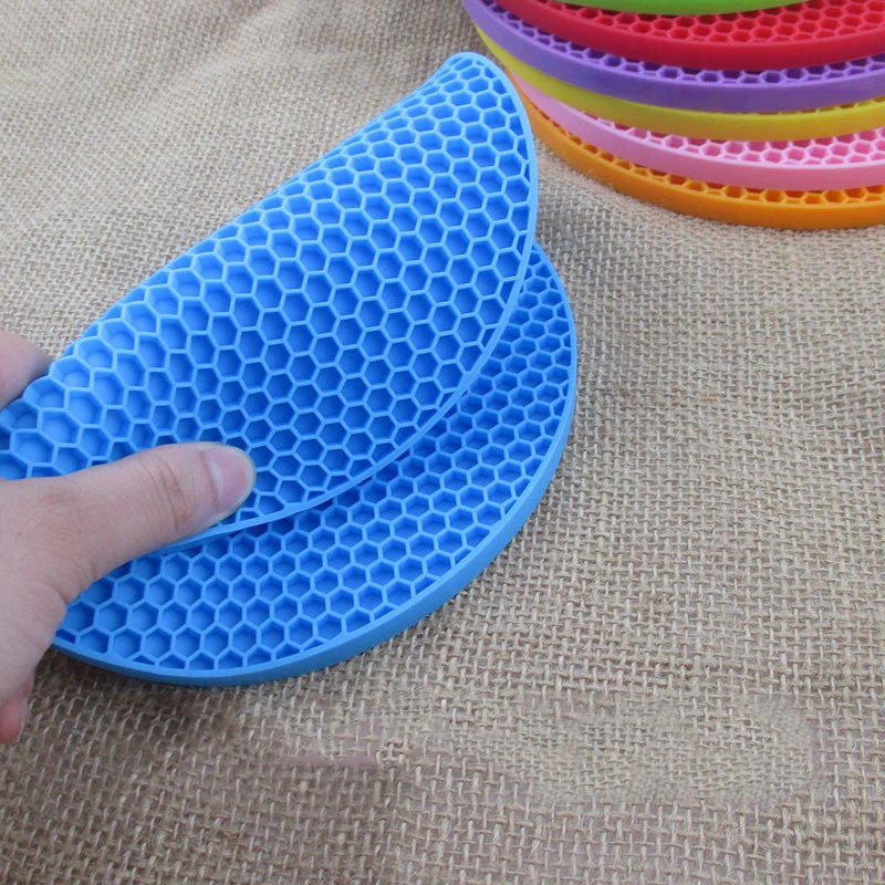 Многоразовые круглые силиконовые салфетки сотовые противоскользящие