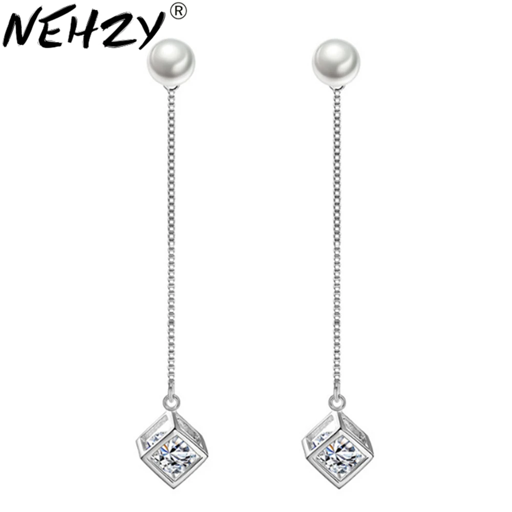 Женские серьги подвески из серебра 925 пробы|earrings long|earrings luxurydrop earrings |