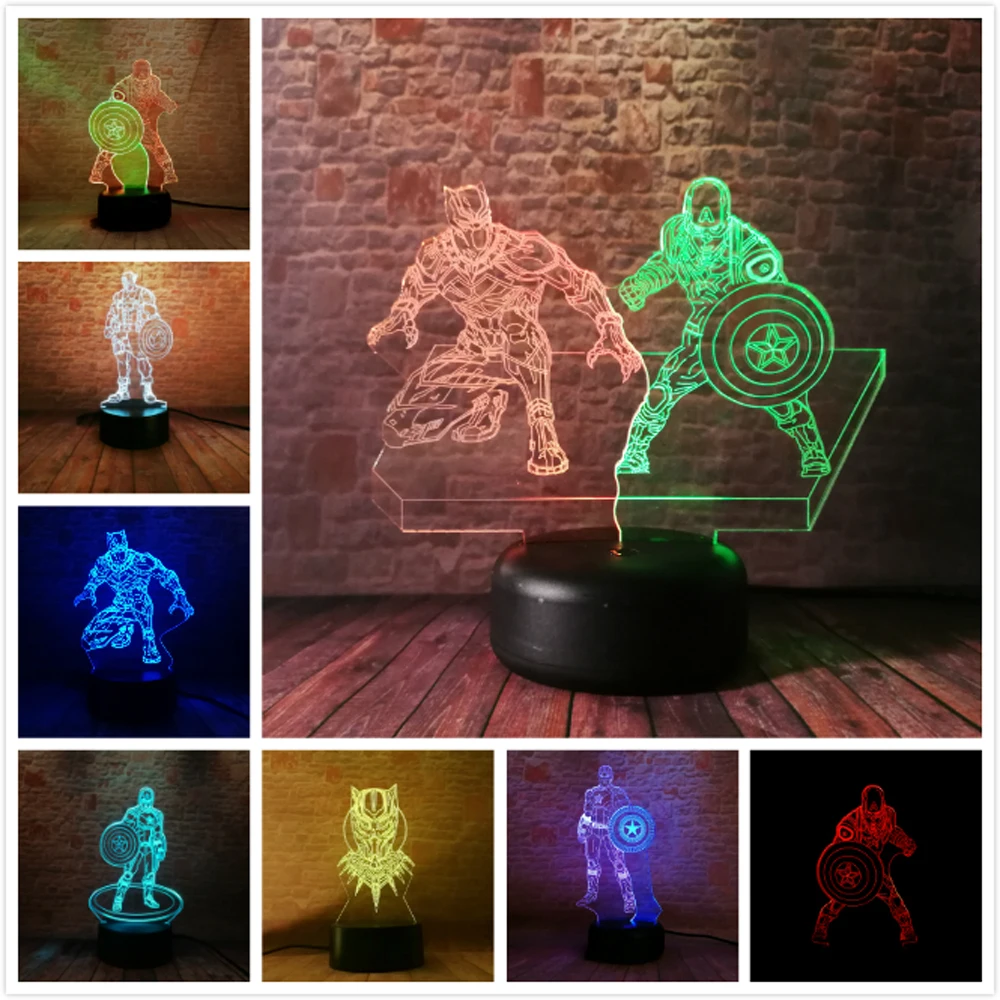 Amroe фильм Marvel Мстители Капитан Америка Супергерой Черная пантера фигурка 7 цветов