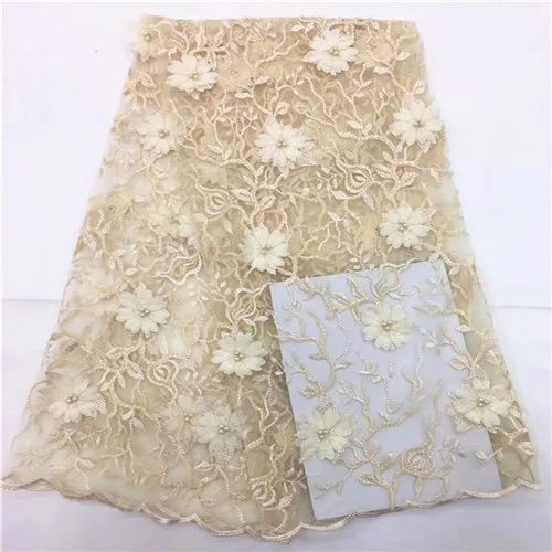 2018New Fashion 3D большие пайетки французское кружево Элегантная блестящая ткань для
