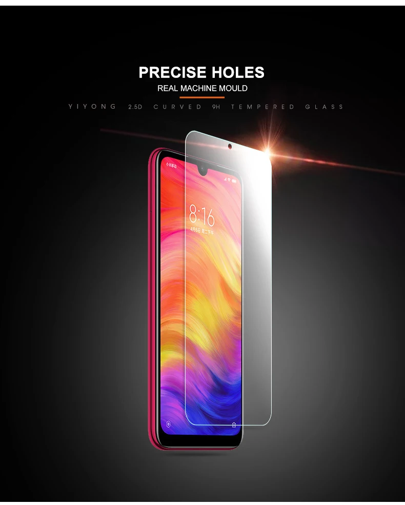 YIYONG 2.5D экранное стекло для Xiaomi Redmi Note 8T 8 7 6 5 Pro закаленное стекло Xiomi Защита экрана для Xiaomi Note 8 Pro стекло
