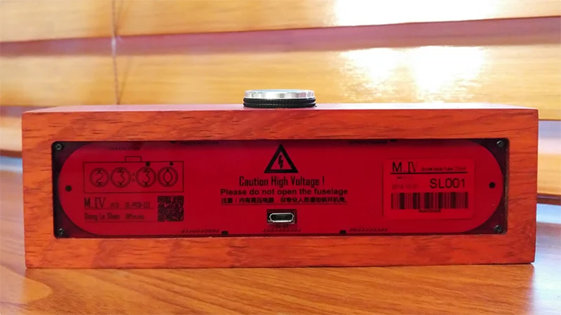 Светящиеся трубчатые часы IN 4 NIXIE Tube цельнодеревянные электронные полноцветный