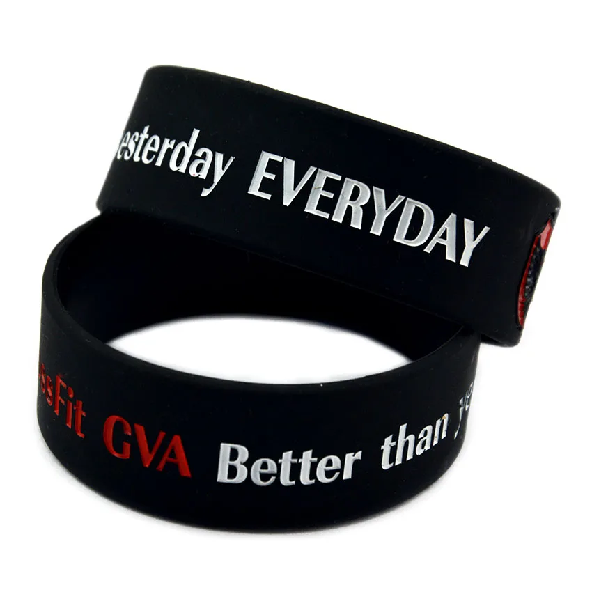 OneBandaHouse оптовые дешевые 1 дюймовый широкий силиконовый браслет|silicone bracelet