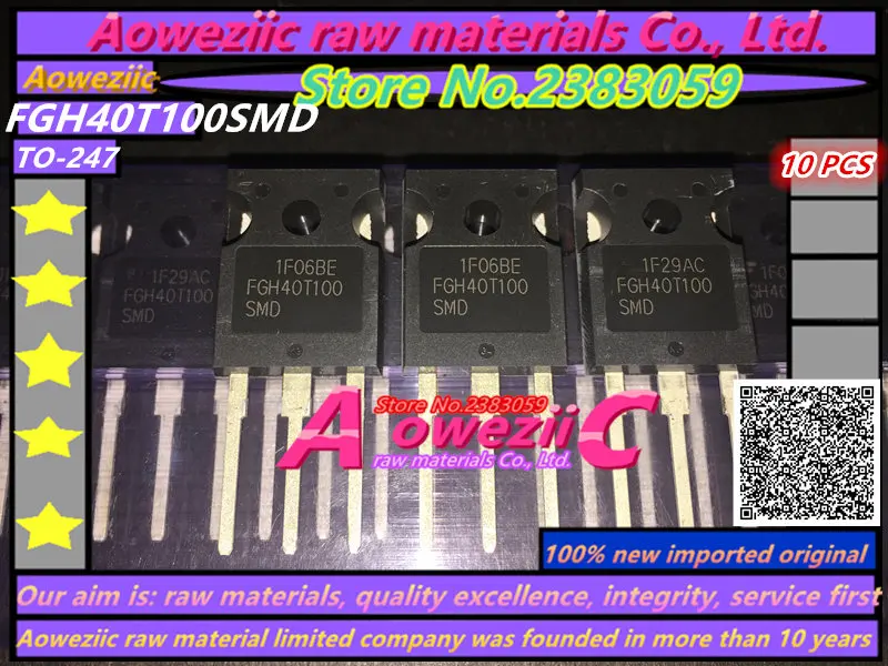 Aoweziic 100% новый импортный оригинал FGH40T100SMD FGH40T100 TO-247 triode IGBT трубка 40A 1000 в |