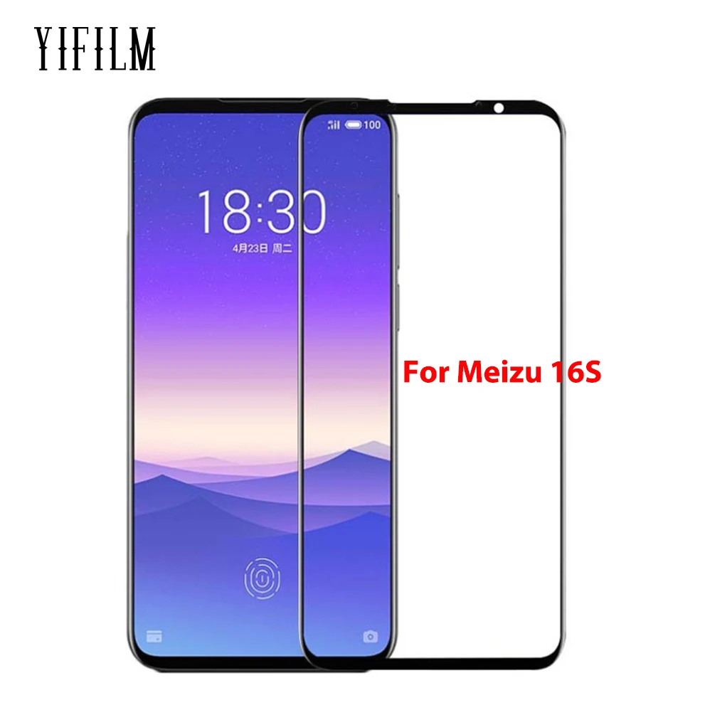 2.5D Закаленное стекло для Meizu 16S полное покрытие 9H 0 3 мм защитная пленка экрана 16s