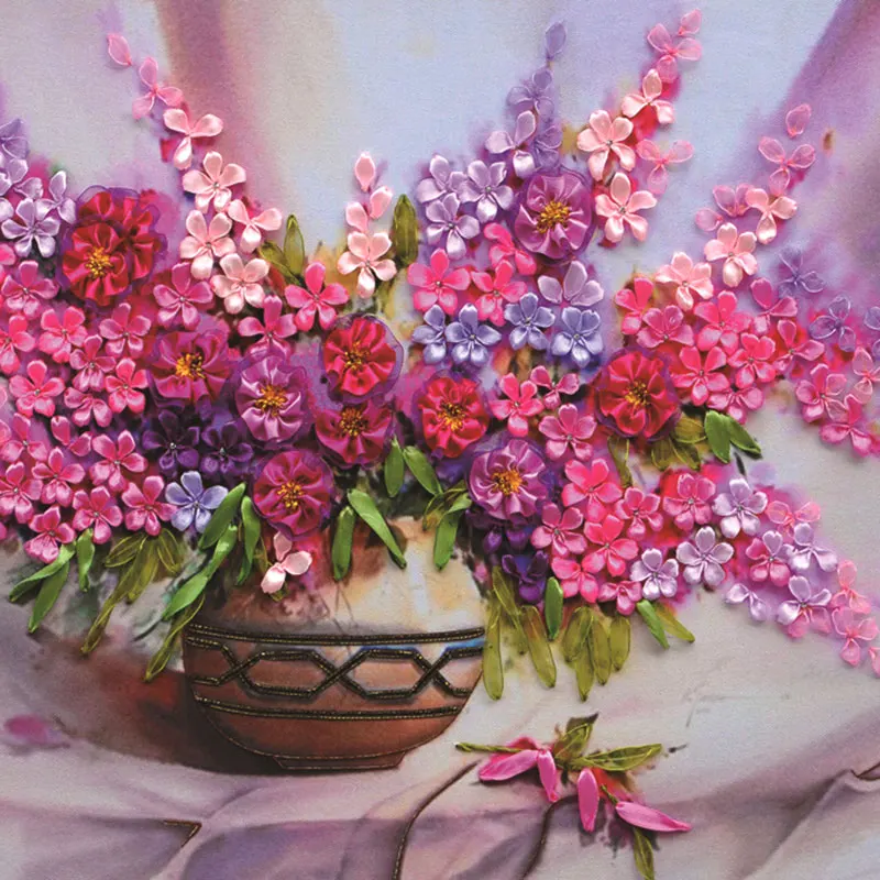 50X60cm цветения DIY 3d вышивания крестиком работа иголкой незаконченная вышивка