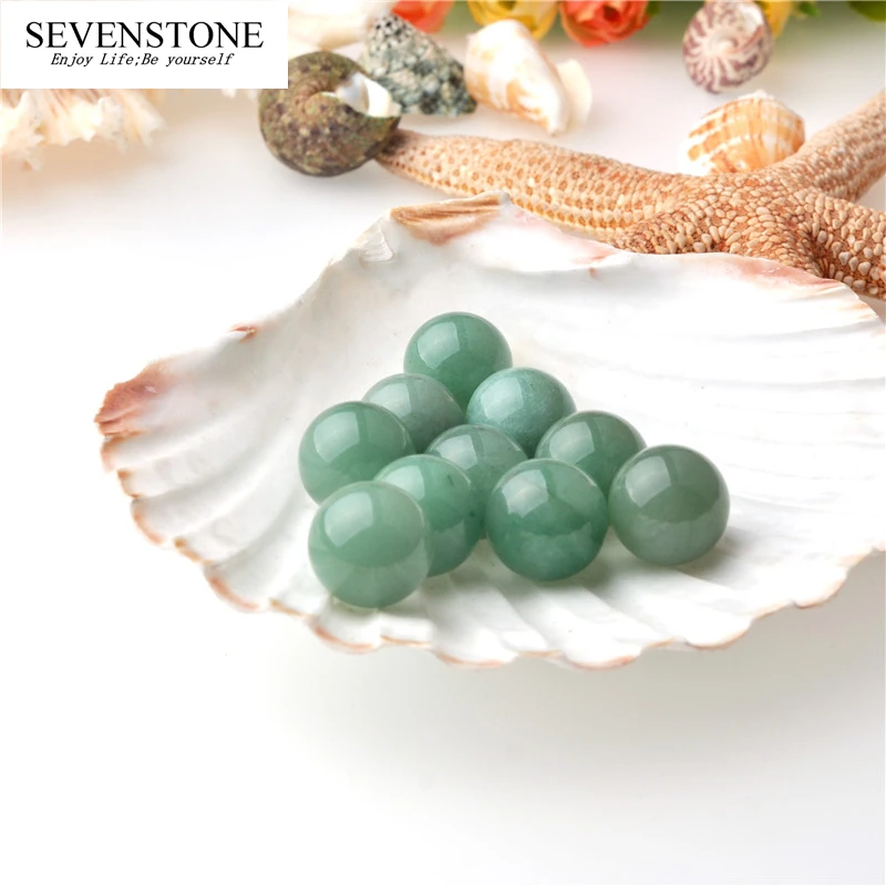 

SEVENSTONE Charm 23 Colors 16mm Natural Gem Stone Reiki Round Ball Healing Crystal Quartz Decoration Statue Beads DIY Jewelry