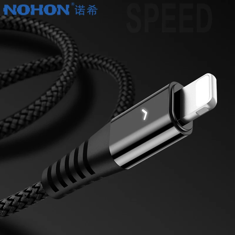 Светодиодный зарядный и синхронизирующий кабель NOHON для iphone 10X8 7 Plus 1 2 А |
