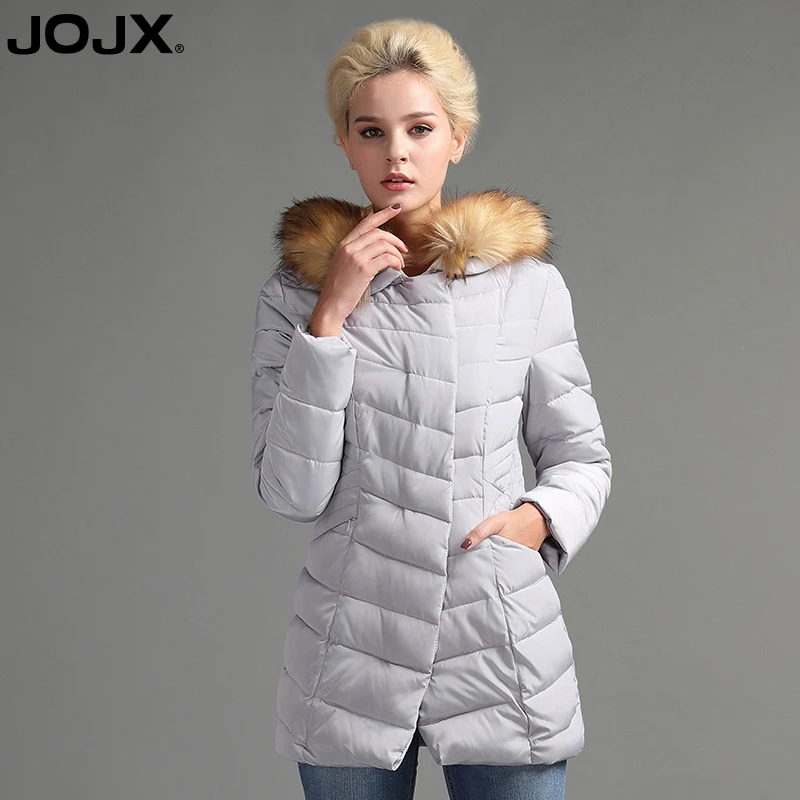 JOJX Для женщин зимняя куртка 2019 Новая мода с капюшоном Тонкий меха Куртка теплое