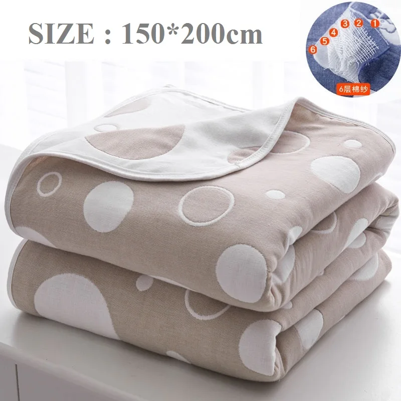 camel bubbles150x200 Летние Качественный хлопок детское одеяло 6-Слои; плотное детское стеганое одеяло с функцией кондиционирования воздуха пеленание мягкий муслин марлевые одеяла постельные принадлежности - Цвет: camel bubbles150x200