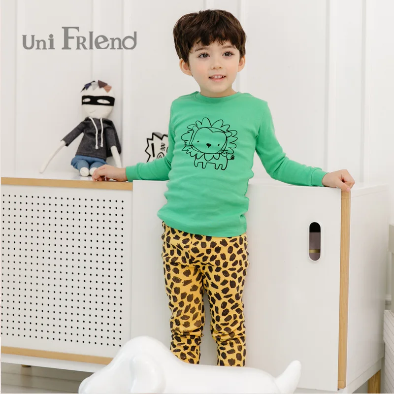 Unifriend/пижама из 100% хлопка для детей весна 2018 пижама девочек одежда с длинными