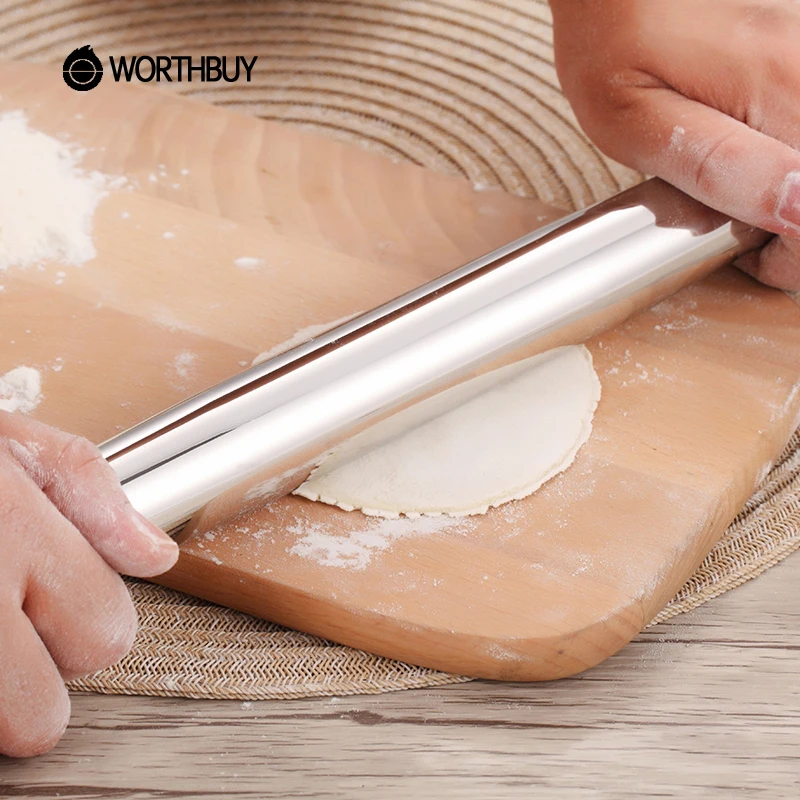 WORTHBUY 304 нержавеющая сталь Скалка Fondant Торт Инструменты для выпечки полые
